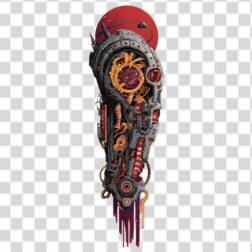 bio-mechanical design sleeve style transparent