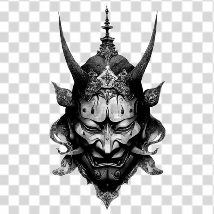 sad Japanese man with scary theme PNG