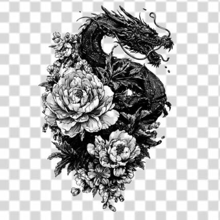 traditional japanese dragon tattoo png transparent