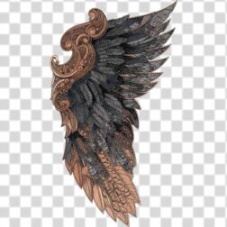 mythical wing tattoo png design in cyberpunk theme