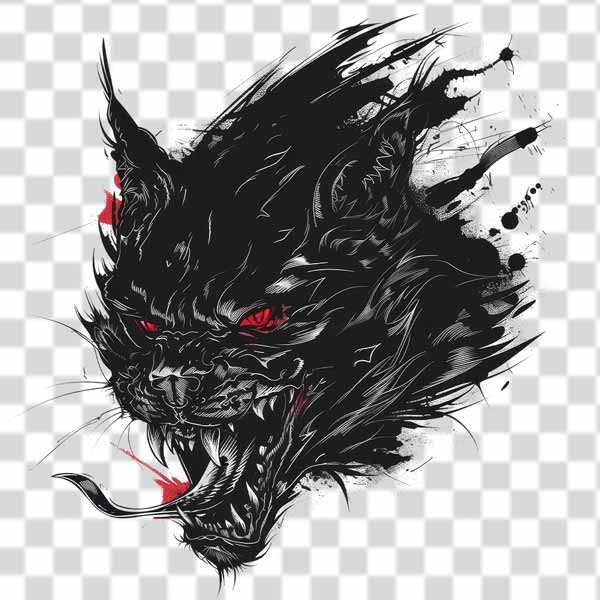 wild-cat-in-animal-tattoo-png-theme wild cat in animal tattoo png theme and transparent background
