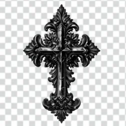 Free design PNG of the cross of Jesus Christ tattoo with Latin cross structure in png theme