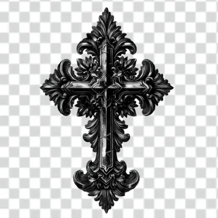 Free design PNG of the cross of Jesus Christ tattoo with Latin cross structure in png theme
