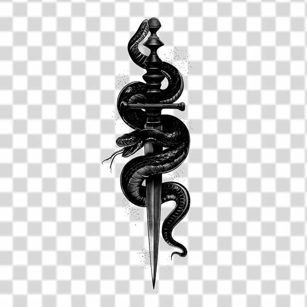 Arm tattoo snake with sword Arm tattoo snake with sword with composition is vertically oriented 4k