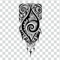 black and white 4k free sleeve tribal tattoo Png design