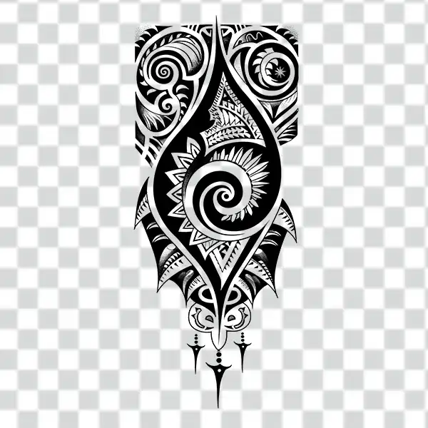 sleeve tribal tattoo Png design black and white 4k free sleeve tribal tattoo Png design