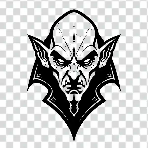 vampire's head with scary face vampire's head with scary face tattoo png 4k